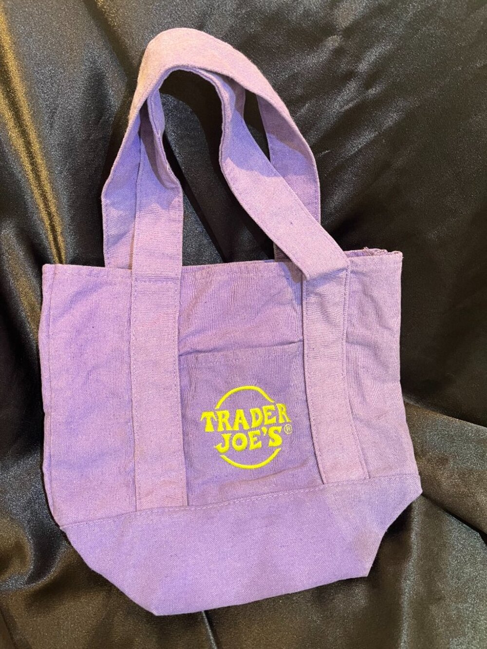 Trader Joe’s Mini Tote Purple (Halloween color) bag - Picture 3 of 5